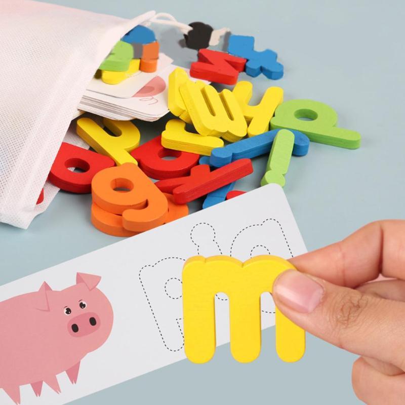 Wooden Alphabet Spelling Card Word Toys [ Buy 1 Get 1 Half OFF] - MakenShop