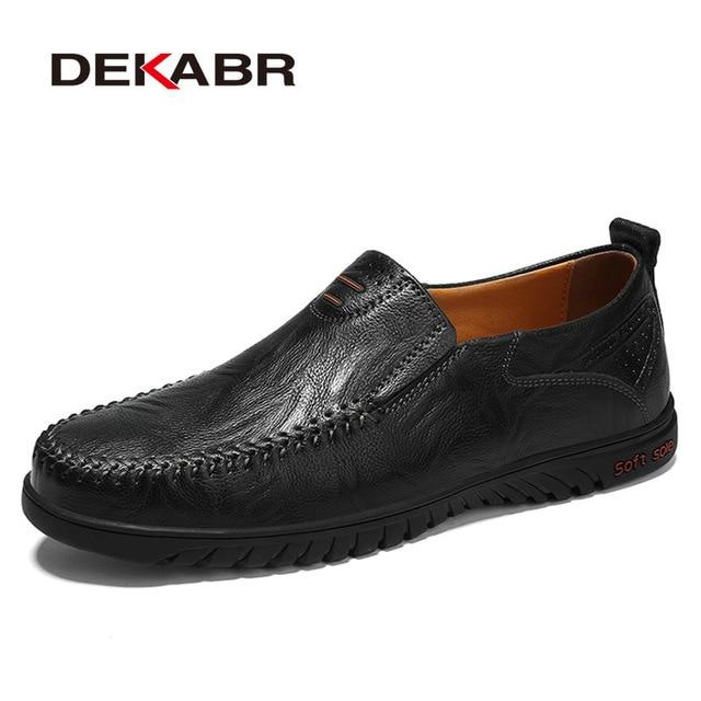 Genuine leather Comfortable Men Casual Slip On Lazy Shoes - MakenShop