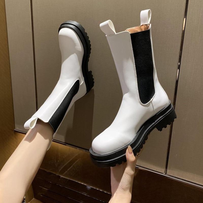 Women Chunky Heel Ankle Boots - MakenShop