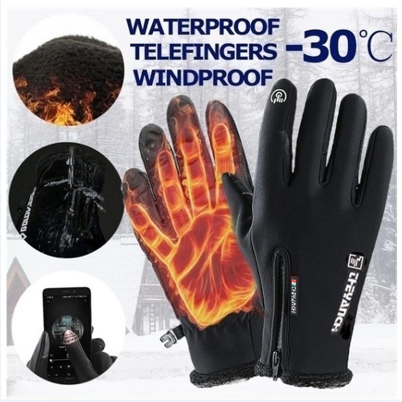 Unisex Warm Waterproof TouchScreen Sports Winter Gloves - MakenShop