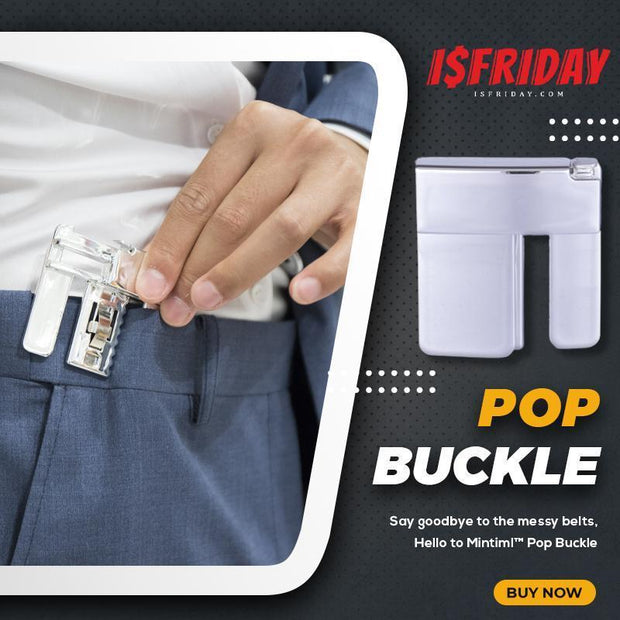 isfriday™ Pop Buckle Buckle-Free Waist Belt Tighten Pants Man Women Buckle Stretch Perfect Fit Waist Belt Accessories Dropship